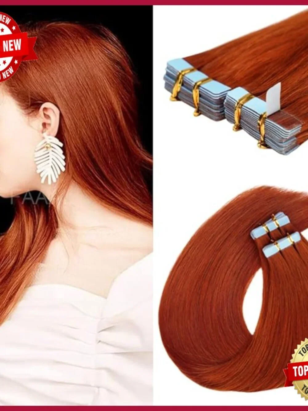22 Inch Tape In Hair Extensions Human Hair Straight 20 Pieces 50g